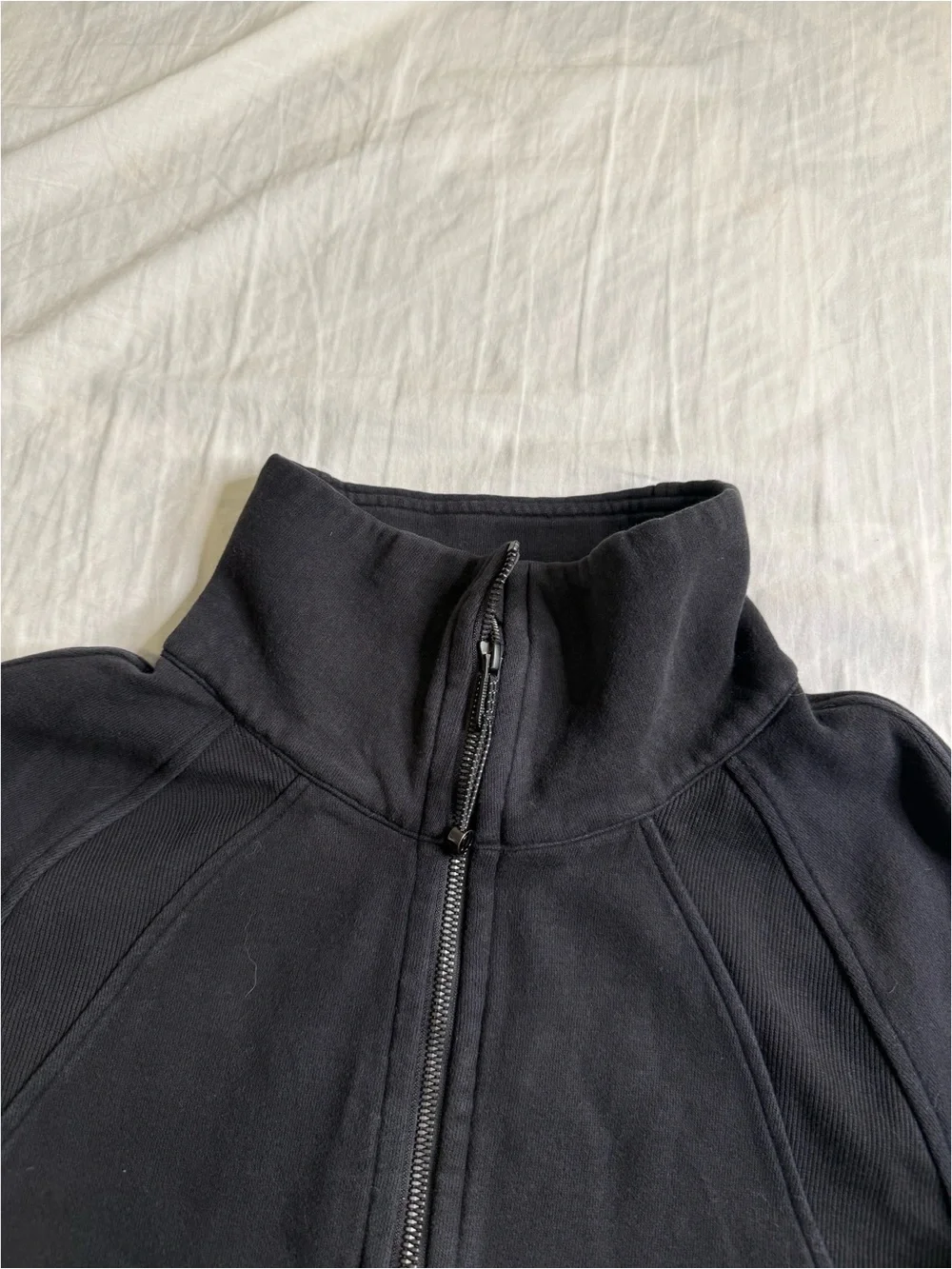 Black Half-Zip Funnel Neck Pullover Top - Women